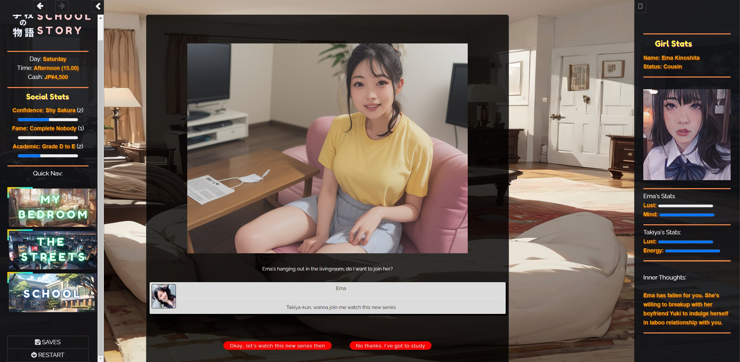 HTML/汉化/真人丨学校の物语 Gakko No Monogatari V0.32 浏览器汉化 【20260415】 游戏截图 3
