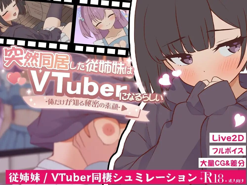 SLG汉化PC动态CV丨突然同居的表妹似乎要当VTuber—只有我知道的秘密素颜 突然同居した従姉妹はVTuberになるらしい-俺だけが知る秘密の素顔 v1.0.6 汉化版【20260626】 游戏截图 5