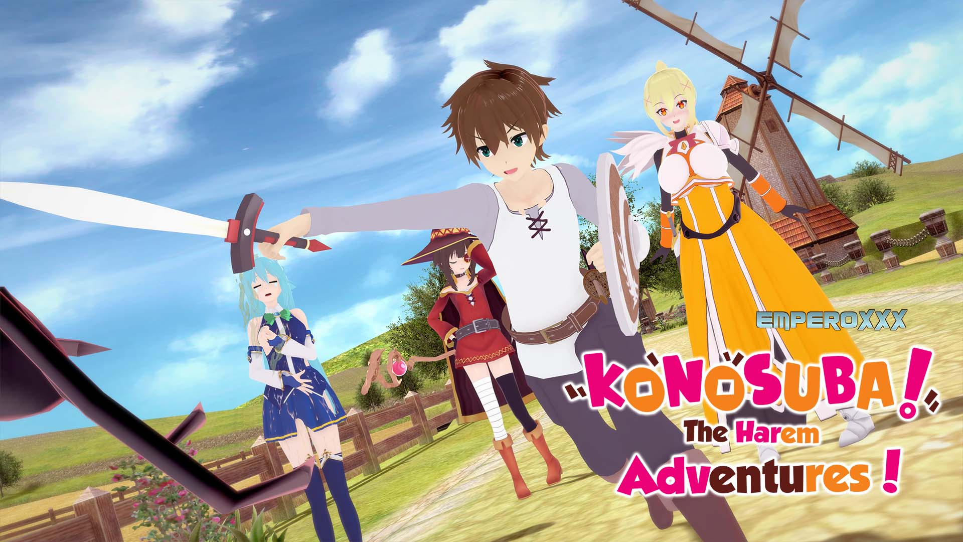[日式SLG/沙盒/乱伦]为美好的世界献上祝福！后宫冒险 KonoSuba - The Harem Adventures v3.1a 官中版[/度盘]【20260921】 游戏截图 1