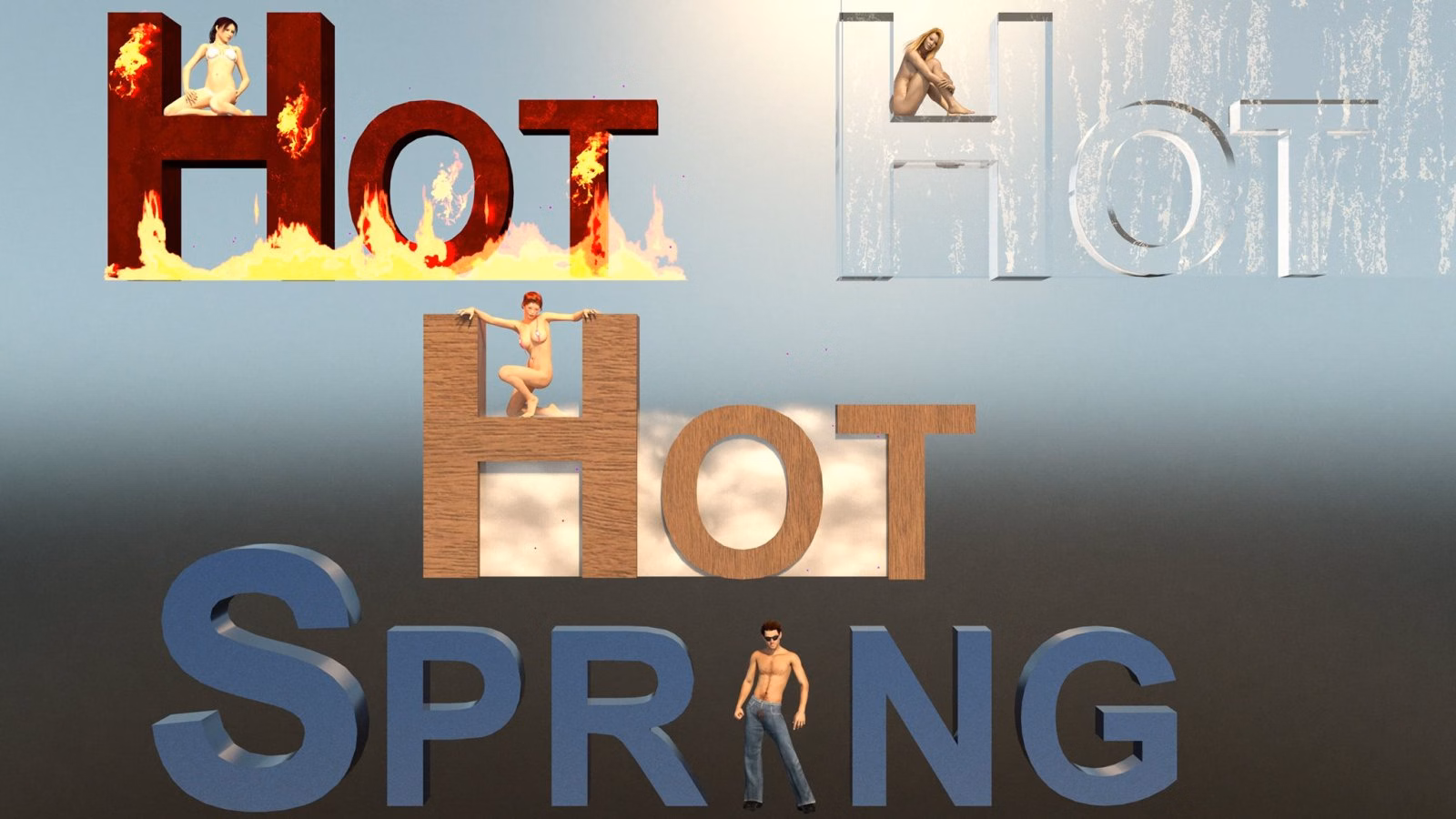 火热温泉：混浴诱惑（Hot Hot Hot Spring）v0.0.2 Demo 精翻汉化 游戏截图 1