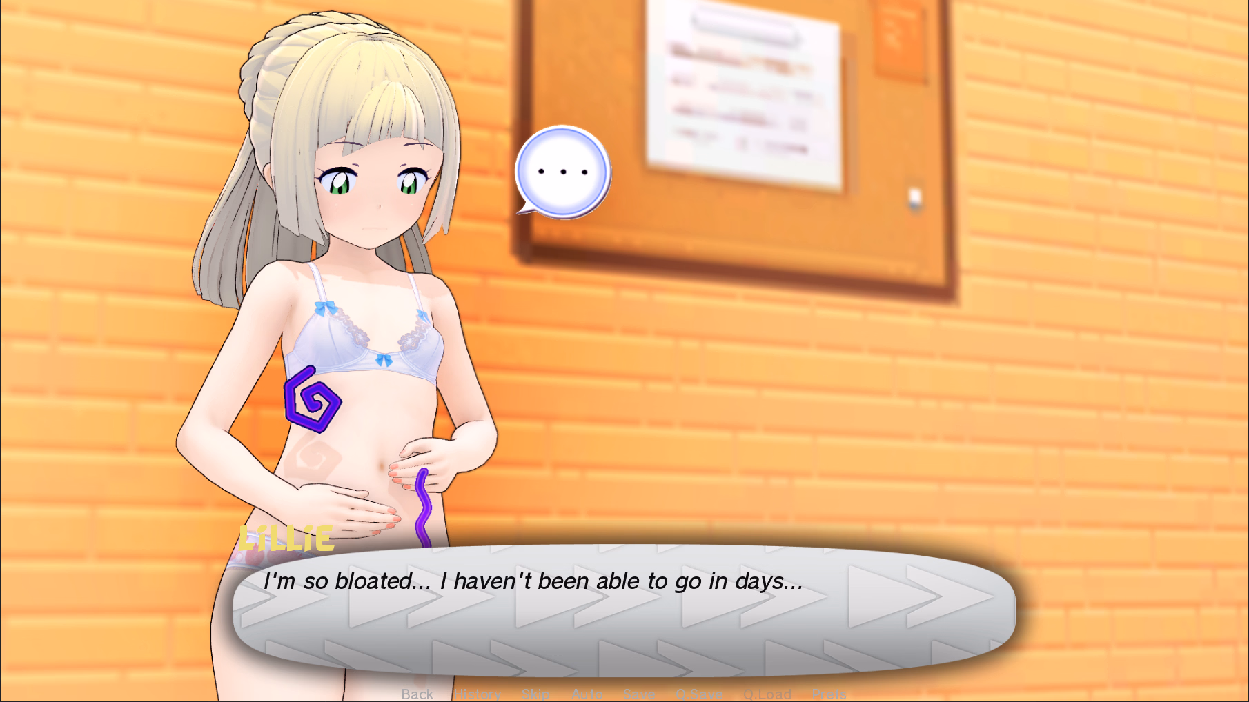 幻兽少女物语：莉莉艾的排泄羞耻（Pokégirl Stories #1: Lillie's Toilet troubles）v0.2 精翻汉化 游戏截图 3