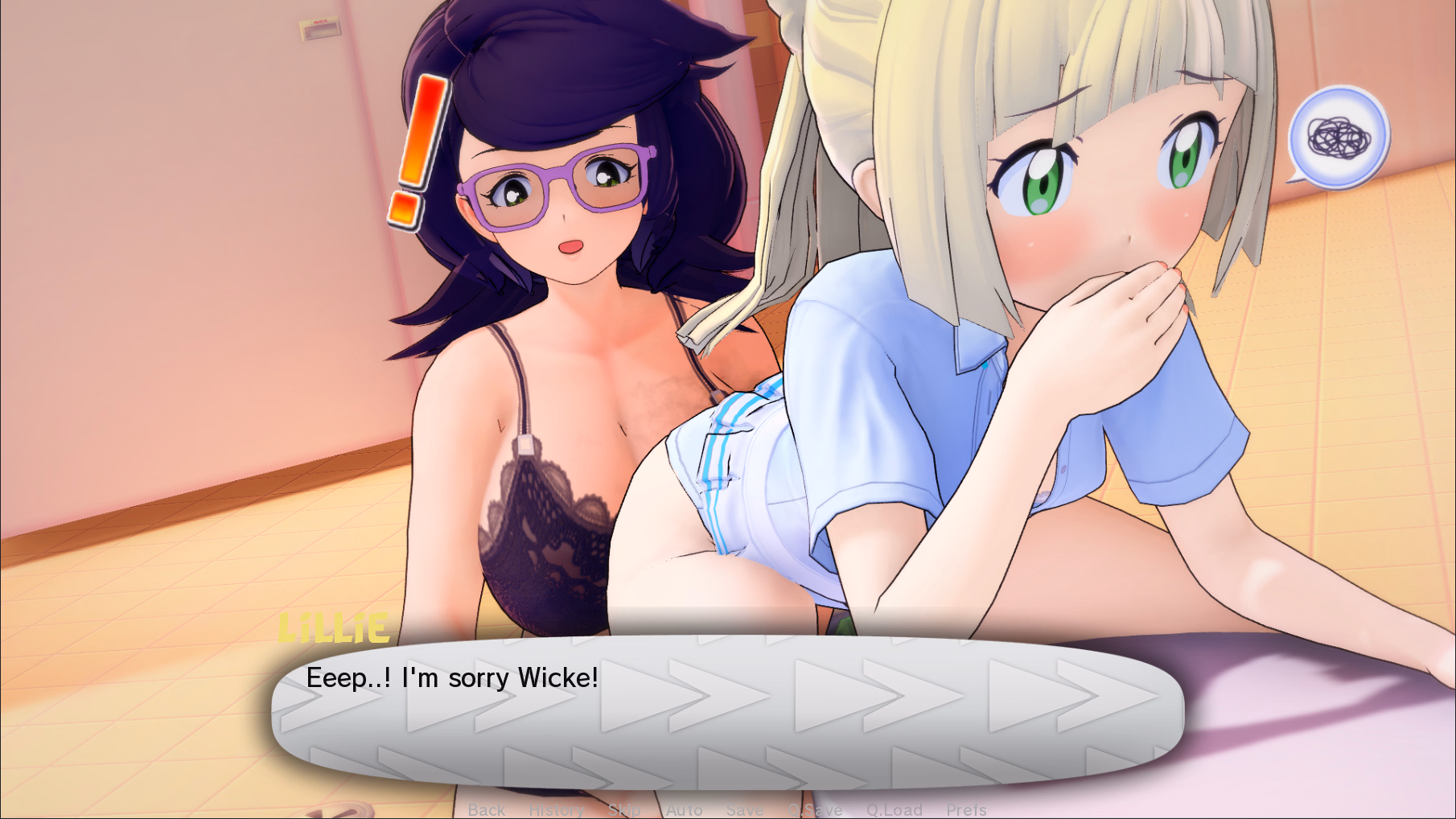 幻兽少女物语：莉莉艾的排泄羞耻（Pokégirl Stories #1: Lillie's Toilet troubles）v0.2 精翻汉化 游戏截图 4