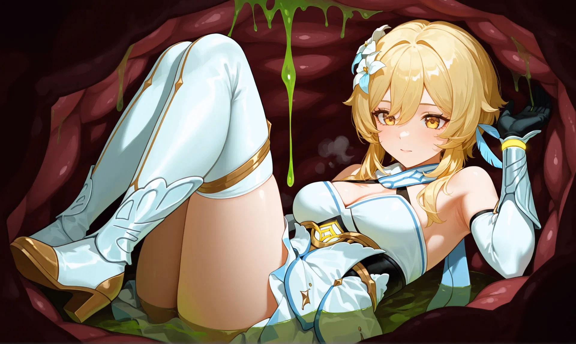 吞噬原神：荧妹的异星胃袋（Vorish Impact）v0.5 精翻汉化 游戏截图 2