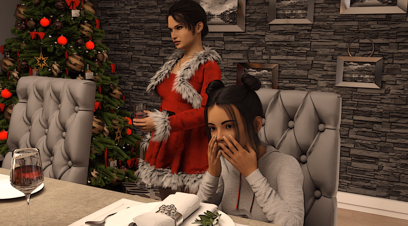 不可避免的关系:乱伦圣诞大餐(Inevitable Relations: X-Mas Special)v1.0 精翻汉化 游戏截图 3