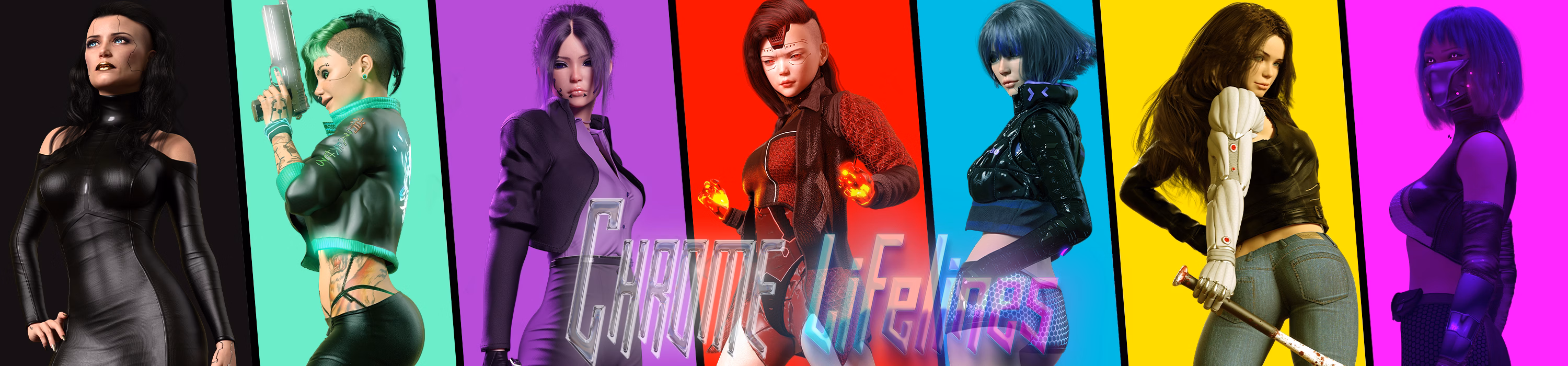 霓虹欲都：绝命佣兵的后宫（Chrome Lifelines-Chapter 1）Ch 1 Part 2 精翻汉化 游戏截图 1