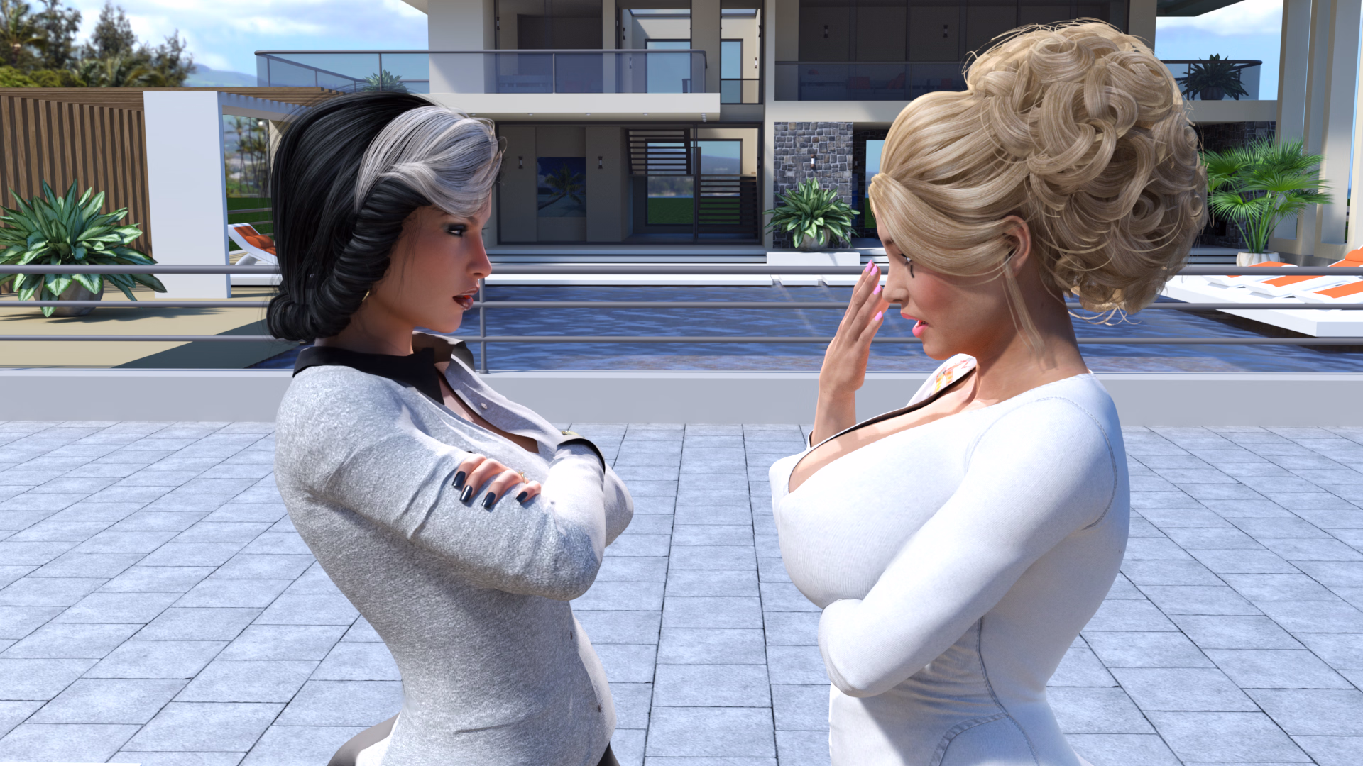 乱伦度假村：妈妈与姨妈的诱惑（Milf's Resort - Fan Remake/Renpy Port）v0.03 精翻汉化 游戏截图 5