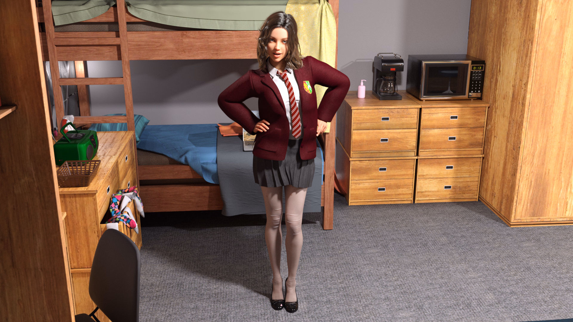 学院之恋：入驻女校的后宫（Academy Love）v0.4a 精翻汉化 游戏截图 5