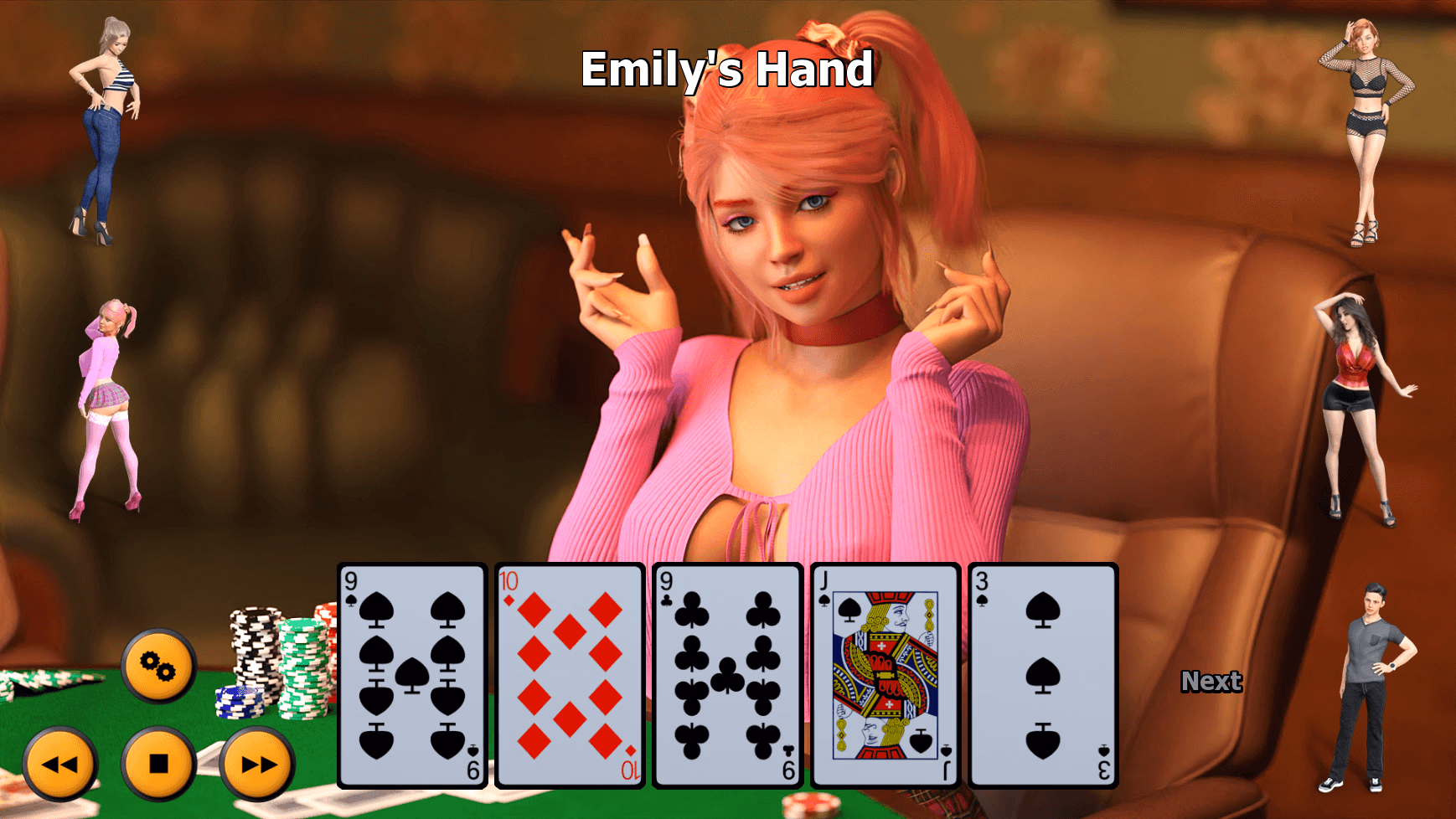 我的亲爱日记:脱衣扑克 5(My Dear Diary: Strip Poker 5)v0.7 精翻汉化 游戏截图 7