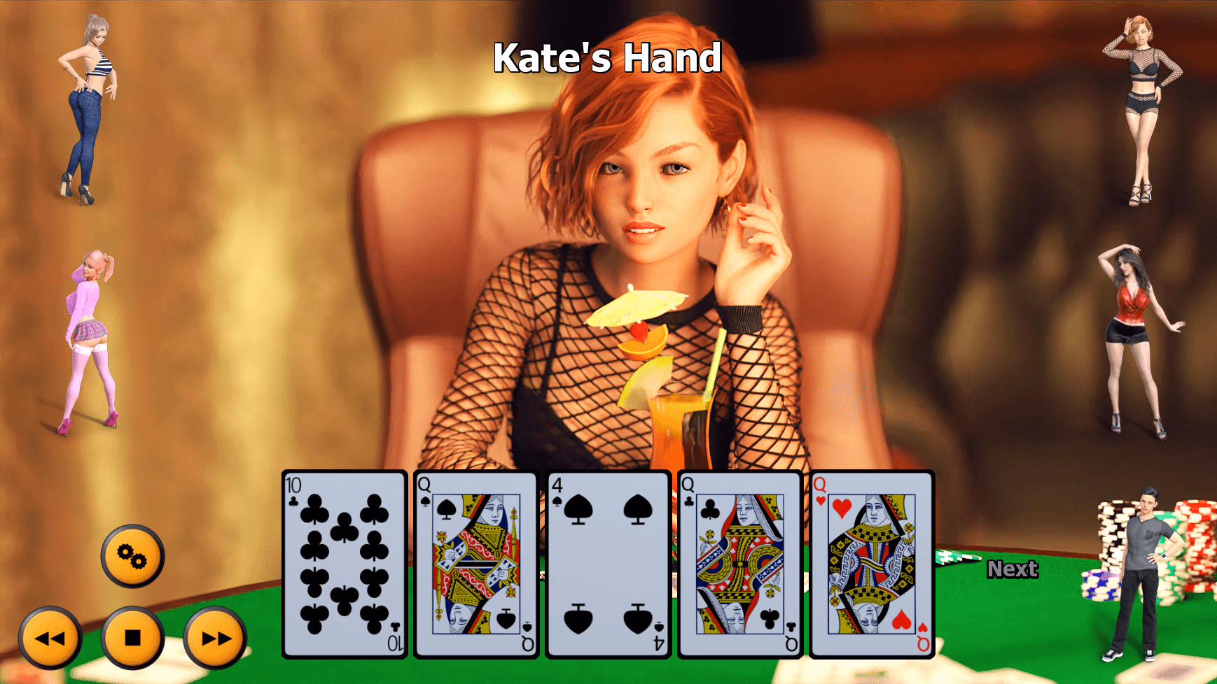 我的亲爱日记:脱衣扑克 5(My Dear Diary: Strip Poker 5)v0.7 精翻汉化 游戏截图 8