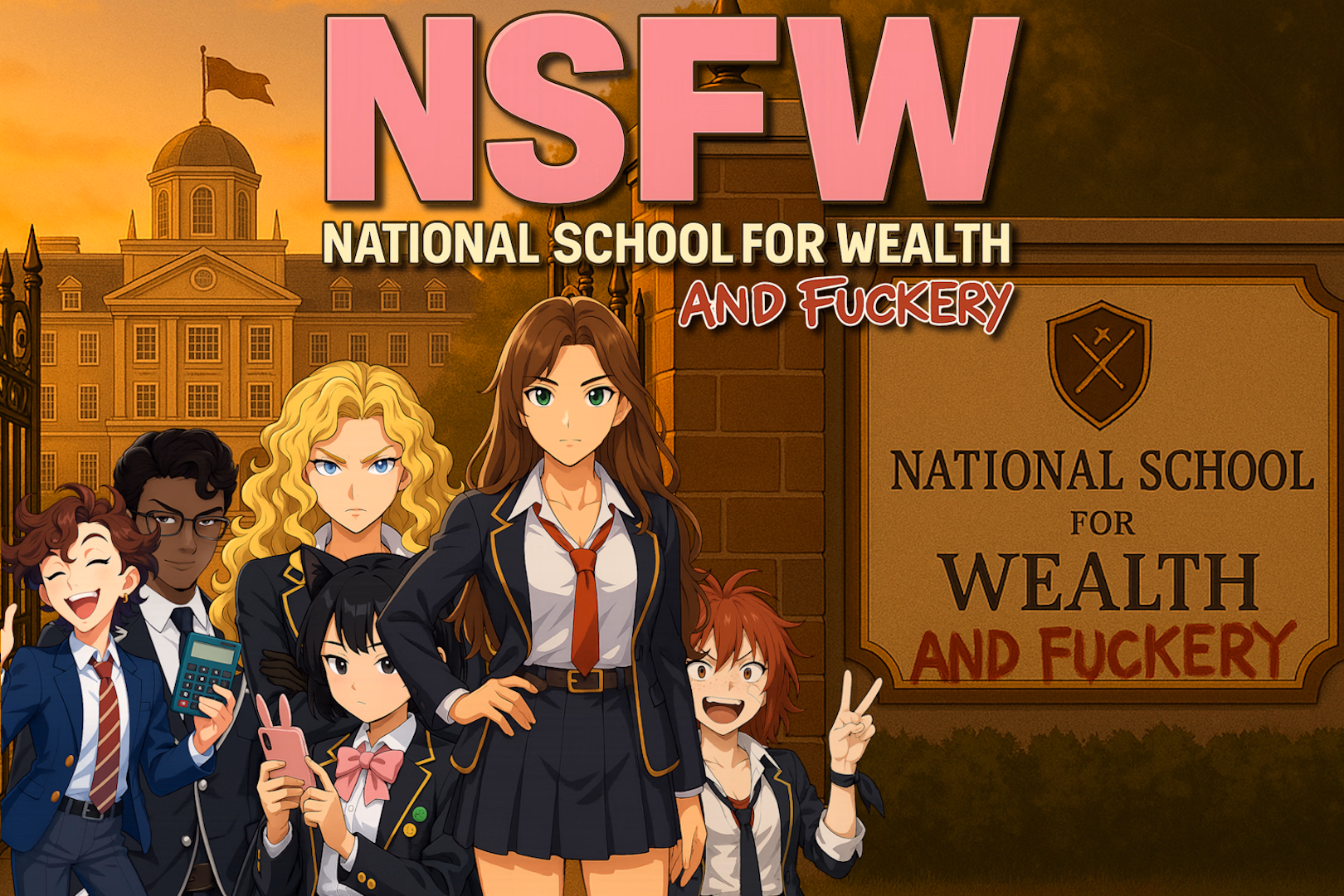 NSFW:财富与淫乱国立学校(NSFW: National School for Wealth … and Fuckery)v0.7.1 Alpha 精翻汉化 游戏截图 1