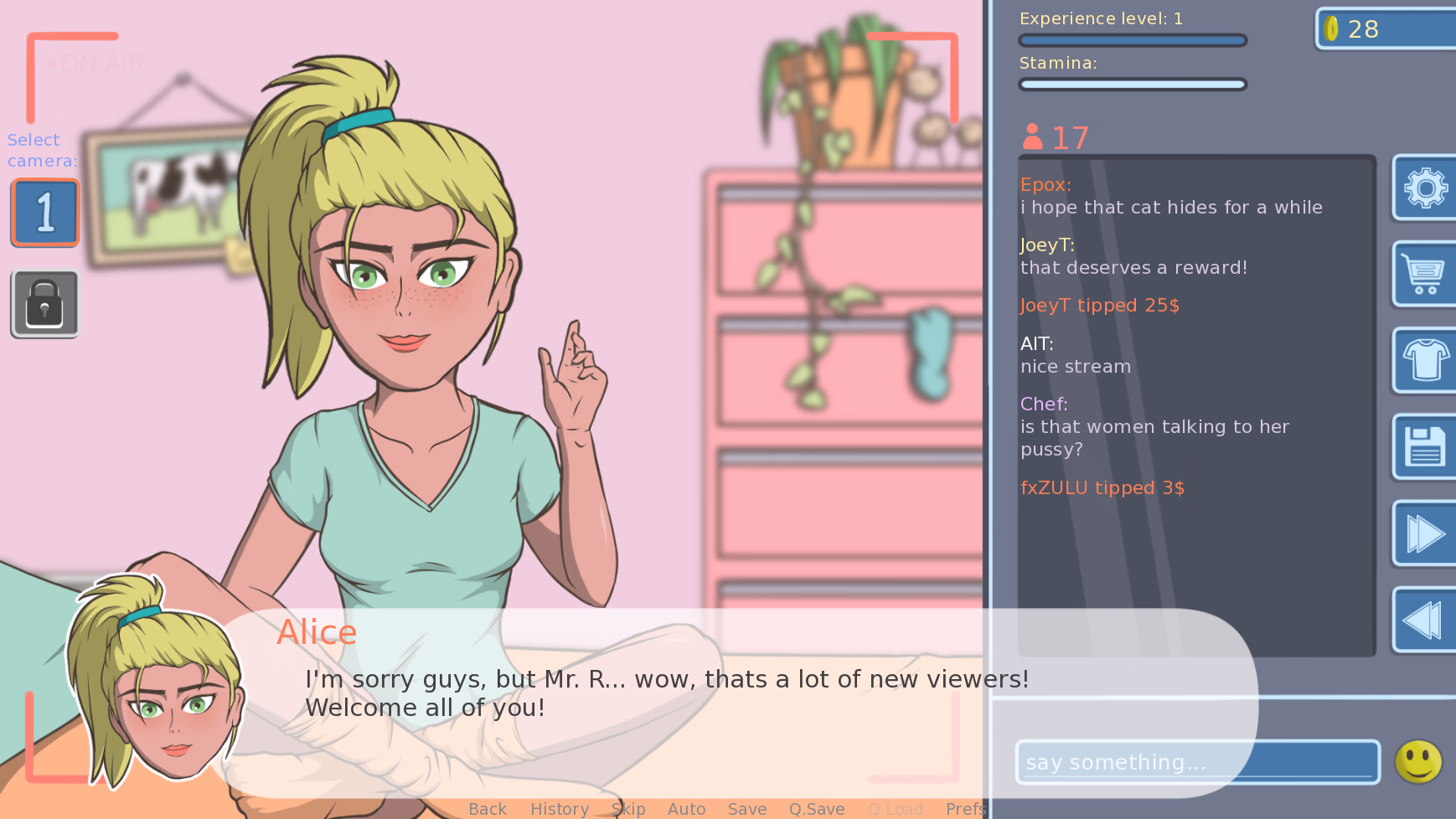 网黄之路:爱丽丝的脱衣直播(WebFame)v0.7.2 精翻汉化 游戏截图 6