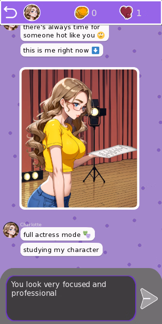 夏洛特的网聊诱惑：色情短信（Charlotte Sexting）v1.0 精翻汉化 游戏截图 3