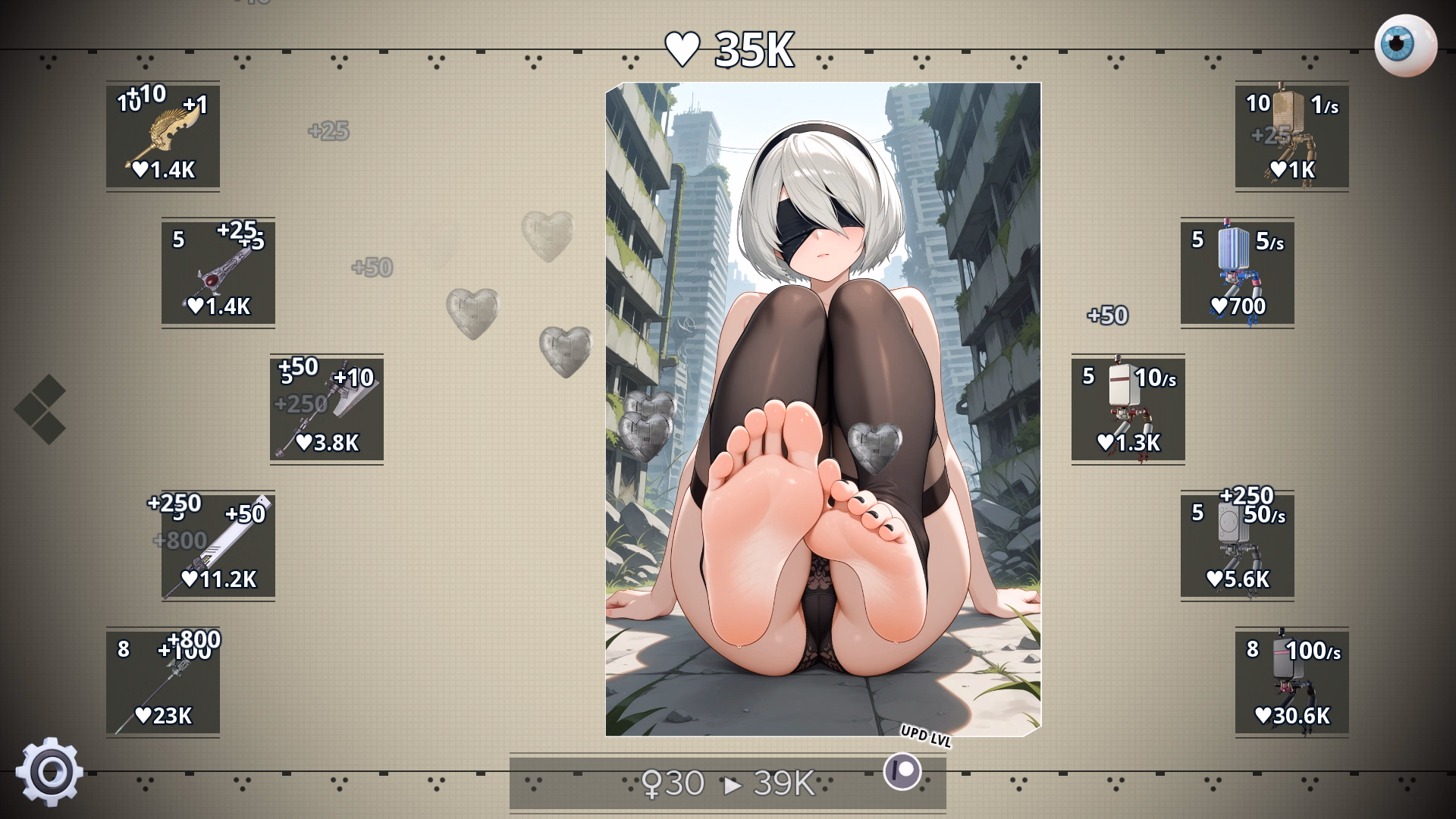 尼尔堕落：2B的欲望调教（2B Clicker）v1.0 精翻汉化 游戏截图 4