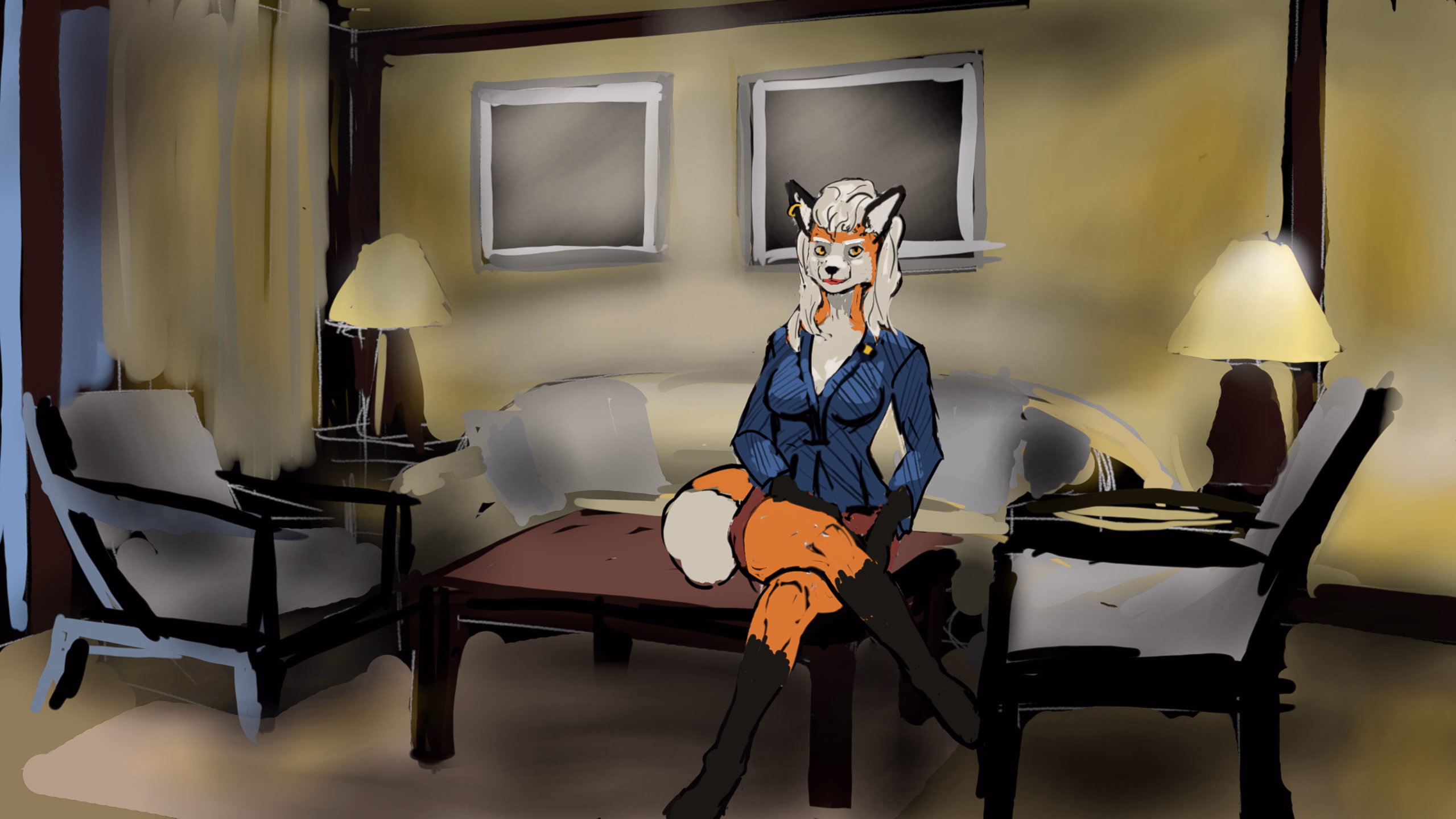 狐狸洞穴：骚麦网恋（Down a Foxhole）v1.01 精翻汉化 游戏截图 1