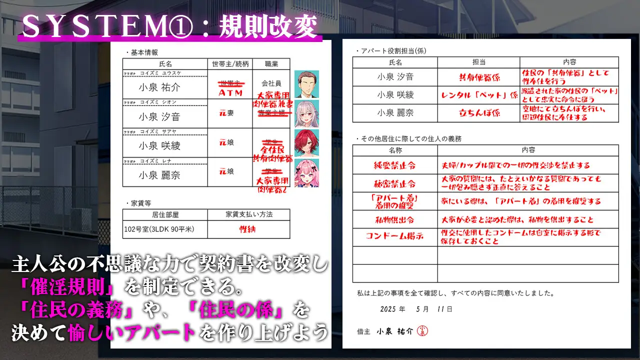 RPG/AI汉化丨 催淫公寓～ 催淫アパート～催淫居住規則による住民支配～ ver.1.02 Ver25.06.06 --礼包码：155312【20250610】 游戏截图 4