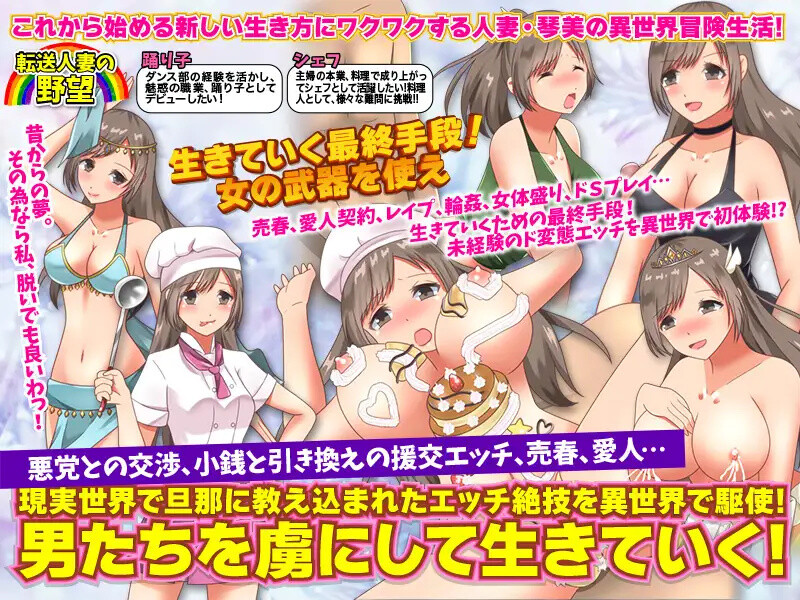 回合RPG/人妻奴仆/汉化丨转移的妻儿,仿佛在幻想世界里过着第二次人生(転送人妻はファンタジー世界で第二の人生を送るようです)V1.0 内嵌AI汉化【20250710】 游戏截图 3