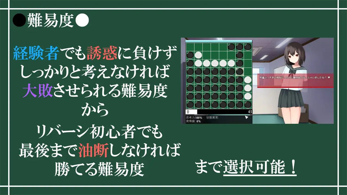 SLG机翻丨Reversi of Temptation -誘惑されて負かされて奪われるリバーシゲーム- 被诱惑、被击败、被夺走的黑白棋游戏 Ver1.22电【20231022】 游戏截图 5