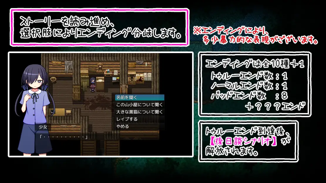 RPG/机翻丨大黑猫把妈妈杀了【20231112】 游戏截图 3