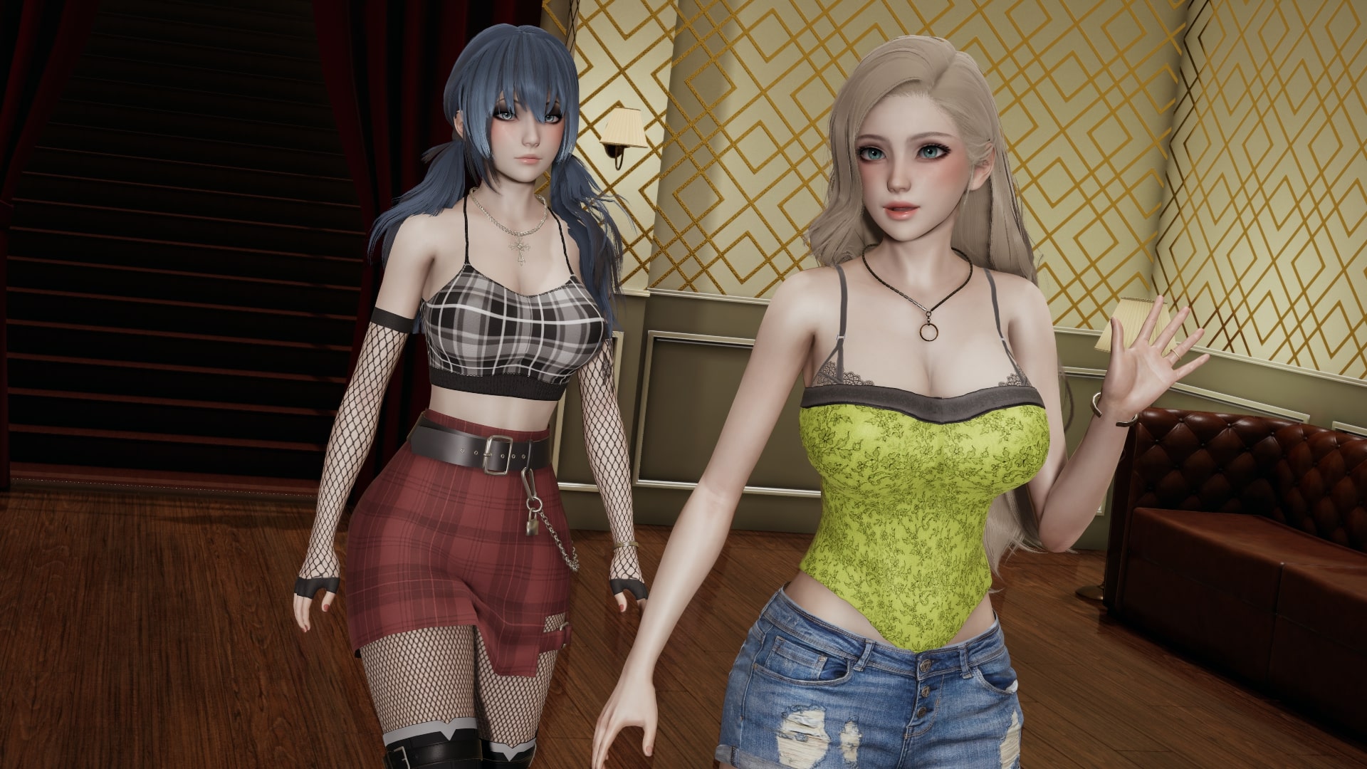 国风SLG/汉化/动态丨天鹅兔子Velvet Bunnies  v0.1【20240612】 游戏截图 4