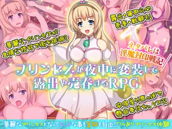 RPG/精翻/露出丨公主卖春奋斗记/プリンセスが夜中に変装して露出や売春するRPG。ネタバレは淫魔封印戦記【20250210】 游戏截图 1