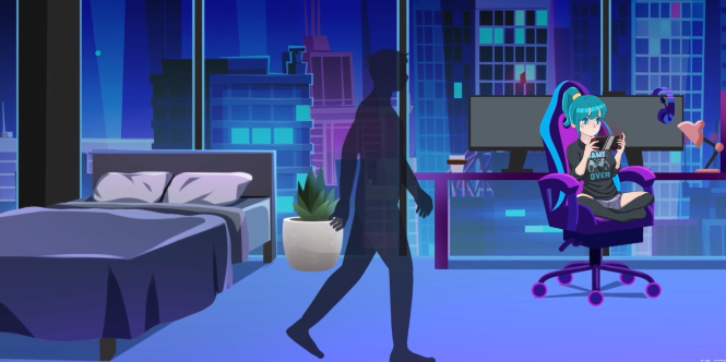 SLG/双端丨和网瘾少女的夜晚/Nightgamer【20241112】 游戏截图 3