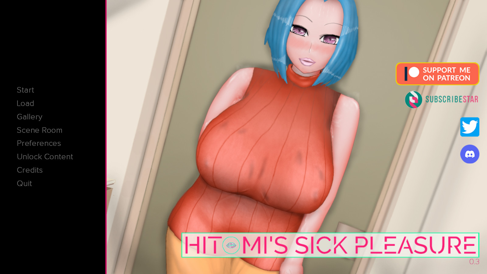瞳的病态快感 Hitomi's Sick Pleasure v0.34 游戏截图 2