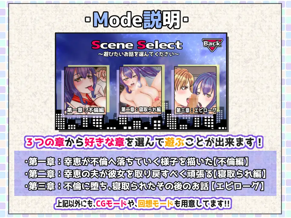 ADV/机翻/新作丨NTRは終わらない～あなたはどこまで妻の寝取られを許せますか【20231207】 游戏截图 5