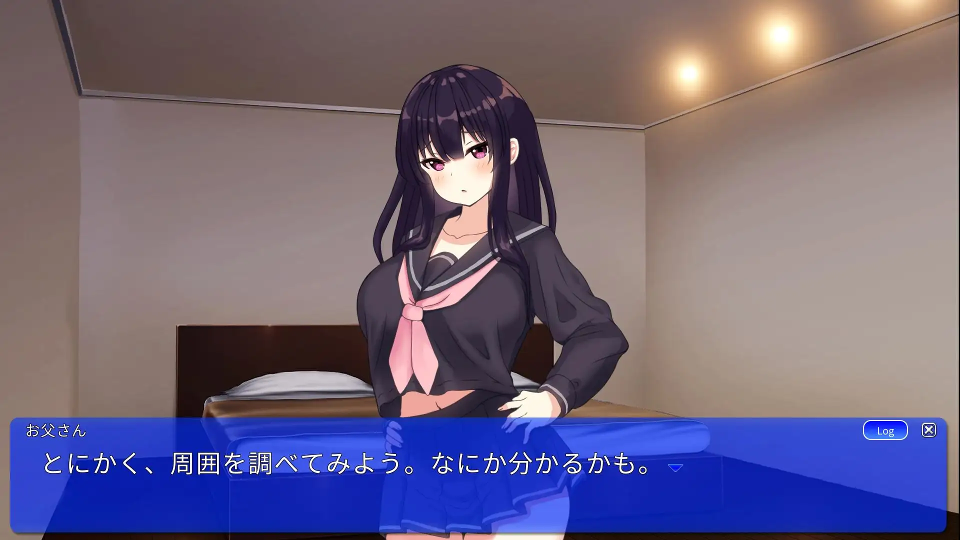 SLG/更新/乱伦/触摸/全动画丨父娘と密室～セックスしないと出られない部屋で反抗期の娘とエッチするLive2DおさわりSLG V1.04【20230805】 游戏截图 2